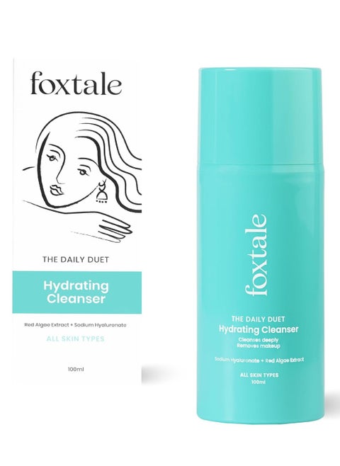 The Daily Duet Gentle Hydrating Face Wash And Makeup Remover|Hyaluronic Acid And Red Algae Extract|Cleanser For Dry,Normal,Oily And Sensitive Skin|Pore Cleansing&Dirt Control|Men&Women|100 Ml