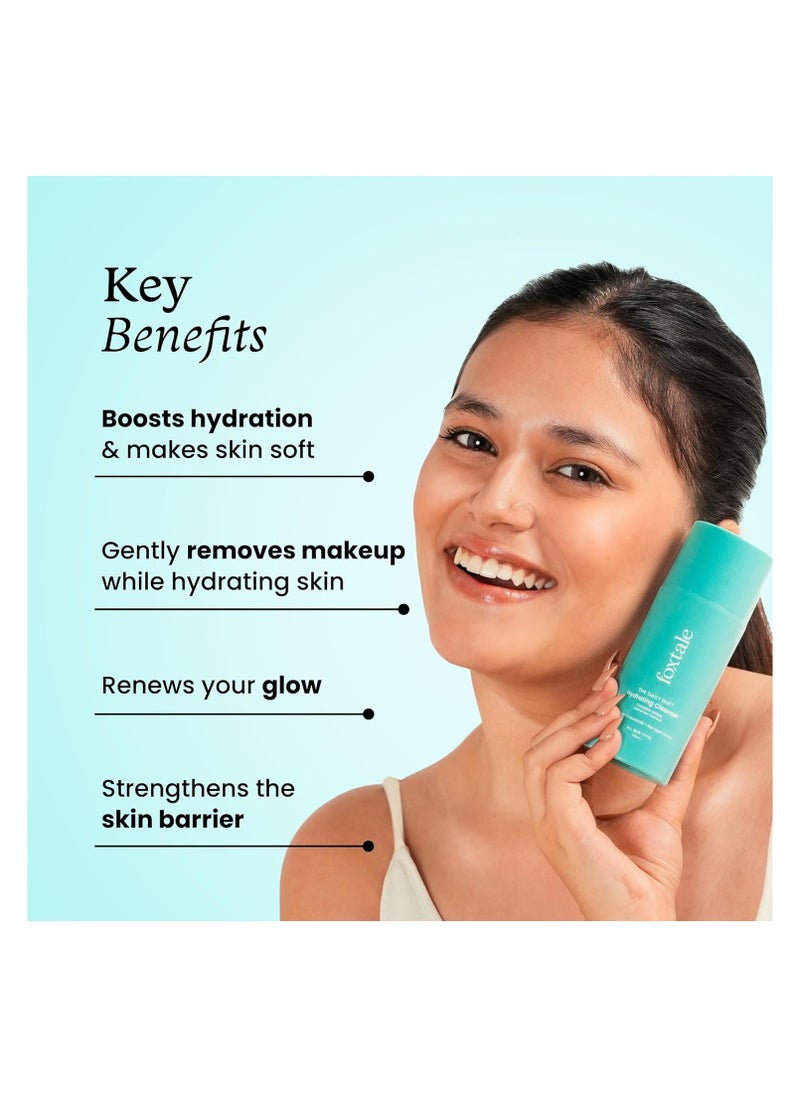 The Daily Duet Gentle Hydrating Face Wash And Makeup Remover|Hyaluronic Acid And Red Algae Extract|Cleanser For Dry,Normal,Oily And Sensitive Skin|Pore Cleansing&Dirt Control|Men&Women|100 Ml