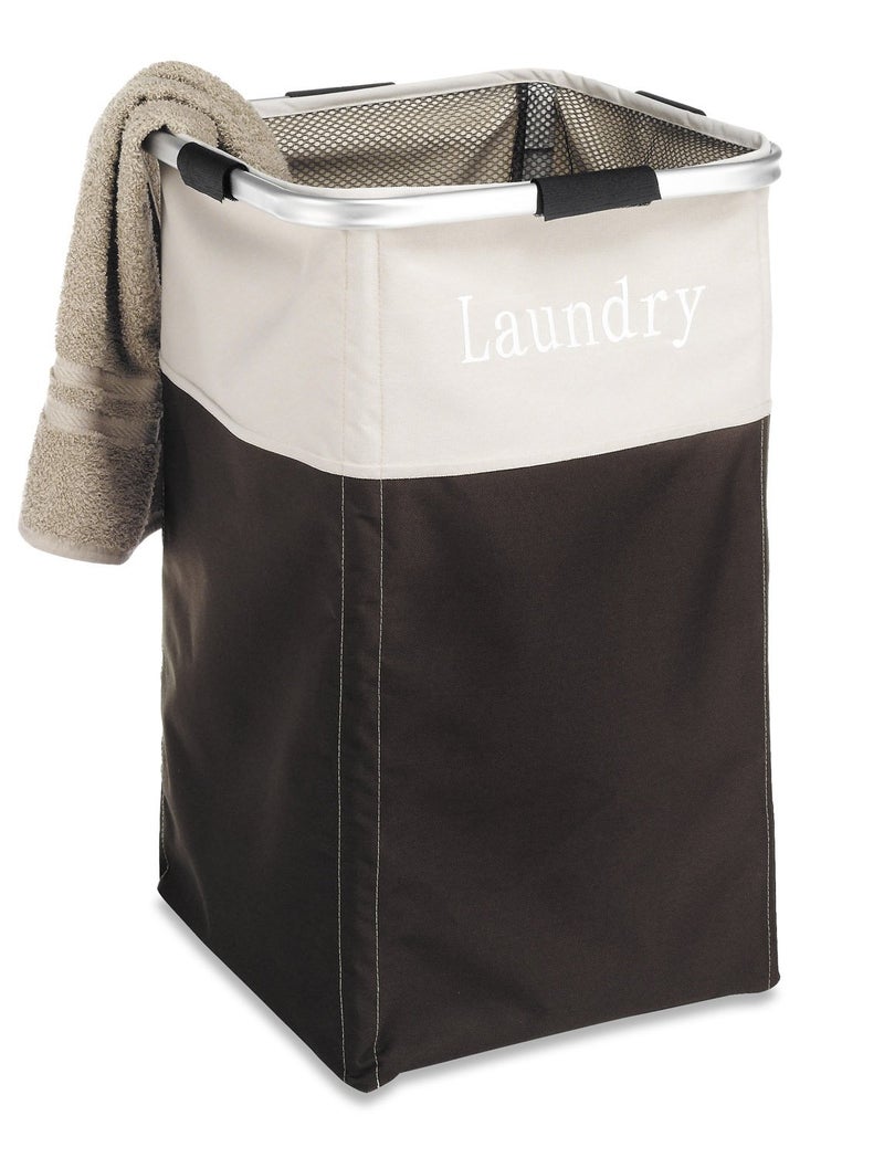 Whitmor Easy Care Laundry Hamper Espresso
