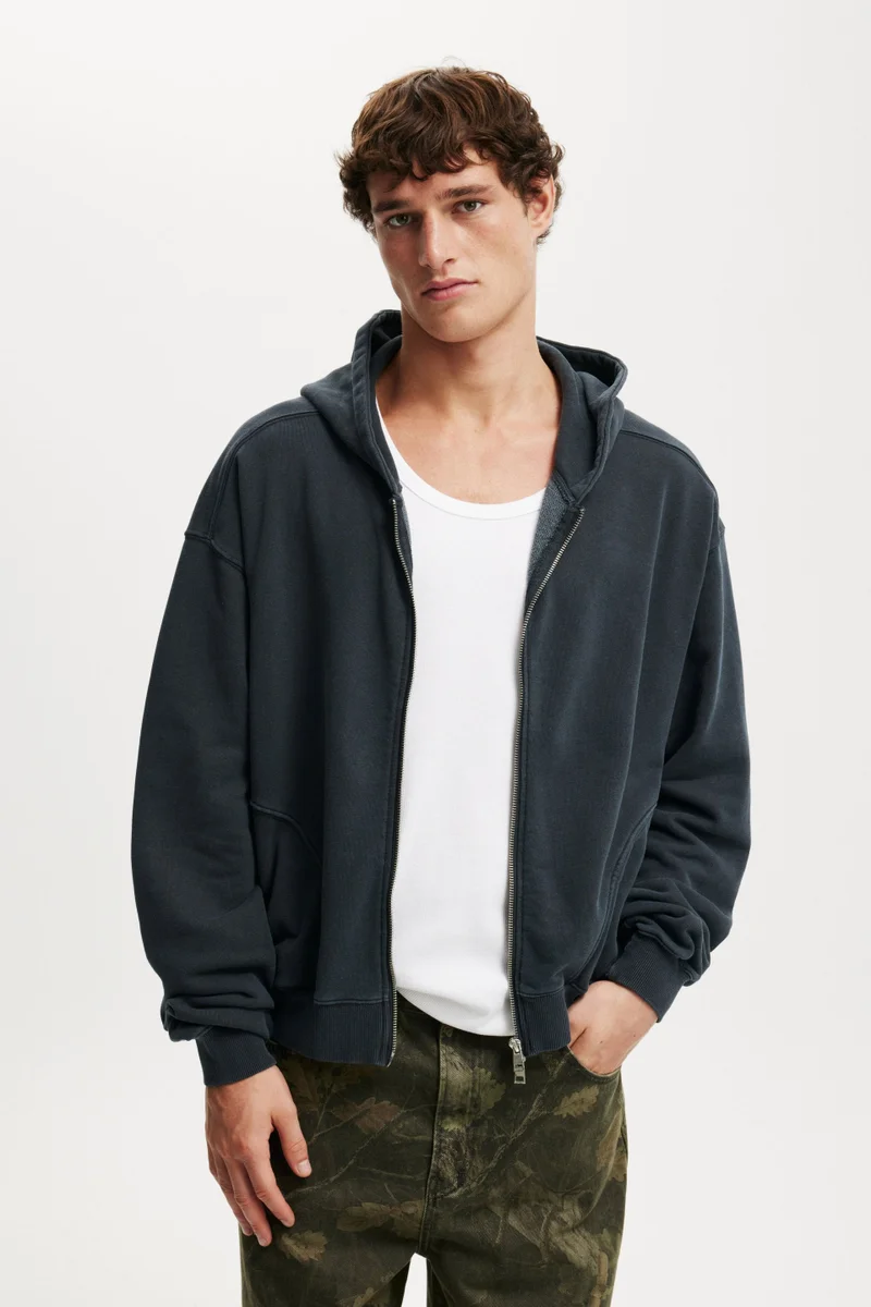 Cotton On CROPPED ZIP UP HOODIE