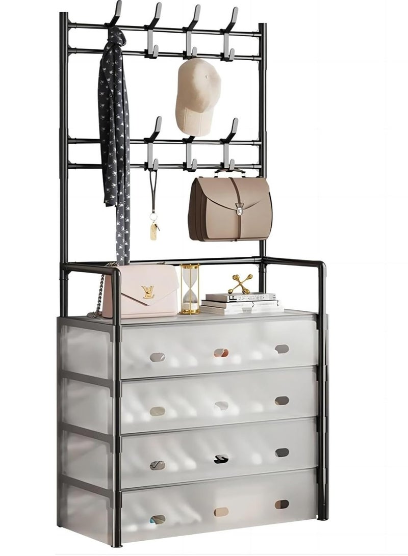 Cool Baby COOLBABY Multi-layer Shoe and Hat Rack - Easy Assembly, Economical Dustproof Storage, Space-Saving Hanging Closet Organizer for Bedroom, Dorm, and Entryway  - Image 1