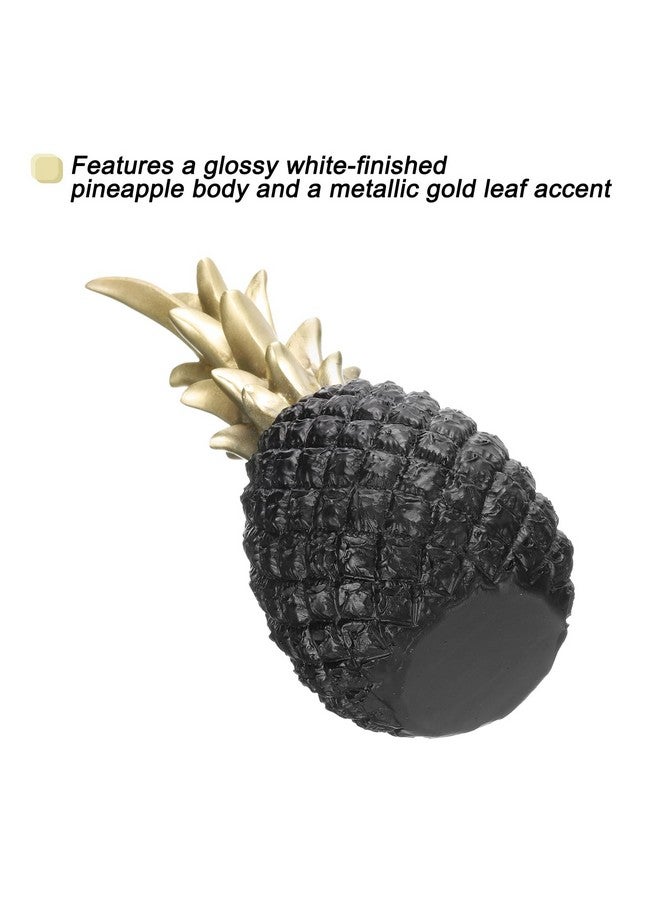 uxcell Artificial Pineapple, 9.8" Fake Pineapple Figure Fake Fruit Table Centerpiece Decor for Home Wedding Party, Black - Image 3