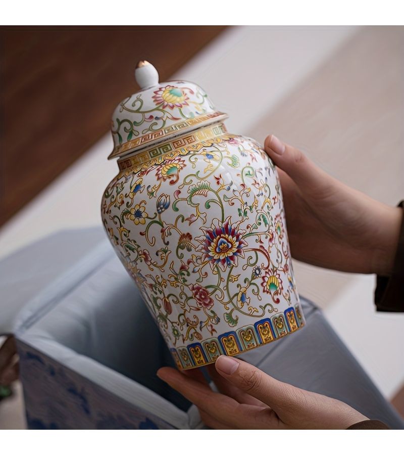 جرة سيراميك سوداء قديمة مطليّة بالمينا، ديكور منزلي عام لسطح المكتب أو غرفة الشاي أو خزانة أو غرفة المعيشة، هدية للعطلات، جرة ذكرى للحيوانات الأليفة. - Image 5