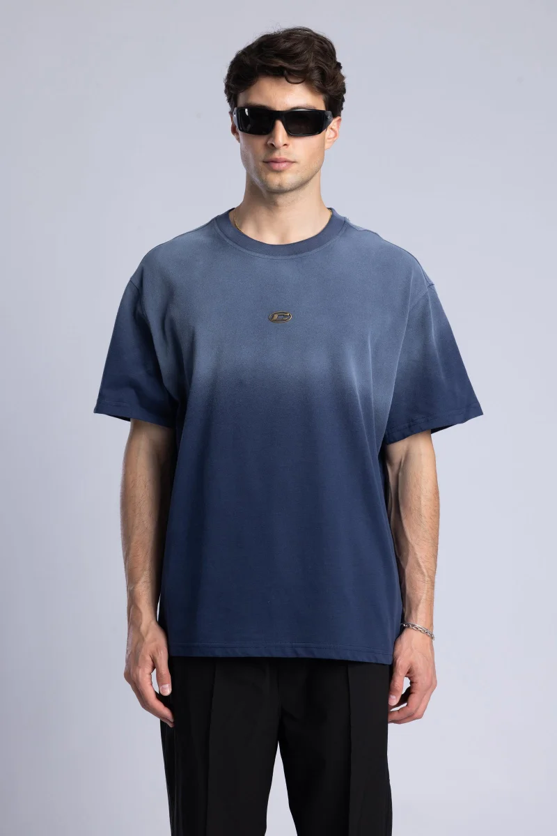 Catch Metal Logo Detail Washed T-shirt
