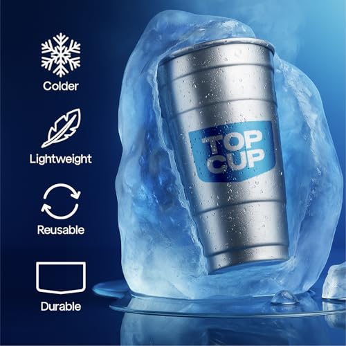 Top Cup by Ball – 16 Ounce, 30 Count, Reusable Aluminum Party Cups | Cold-Holding, Recyclable, Made in USA - Image 3