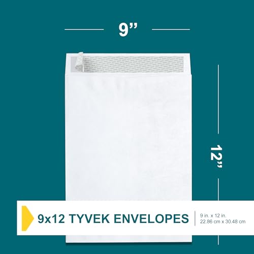 EnDoc 9x12 Tyvek Envelopes – Strong Lightweight Professional Shipping Mailer Tear Resistant DuPont™ Tyvek® Construction & Easy Security Self Seal Closure –Bright White DuPont – Bulk Pack of 15 – 9 x 12 inch - Image 3