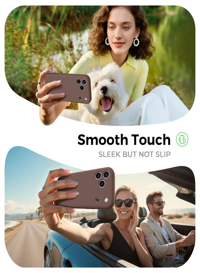 AOTESIER Compatible with Phone Pro Max Case, Silicone Upgrade [Flat-Back Camera Protection] [Arc Edge] Shockproof Protective Phone Case, 6.9 inch, Chocolate - Image 2