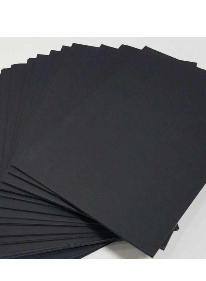 Terabyte A4 Black Paper 300GSM, 100 Sheets Thick Dark Black Paper Card for Chalkboard, Scrapbook, Greetings, Invitations, Postcards, Index Cards, and Notecards - Image 2