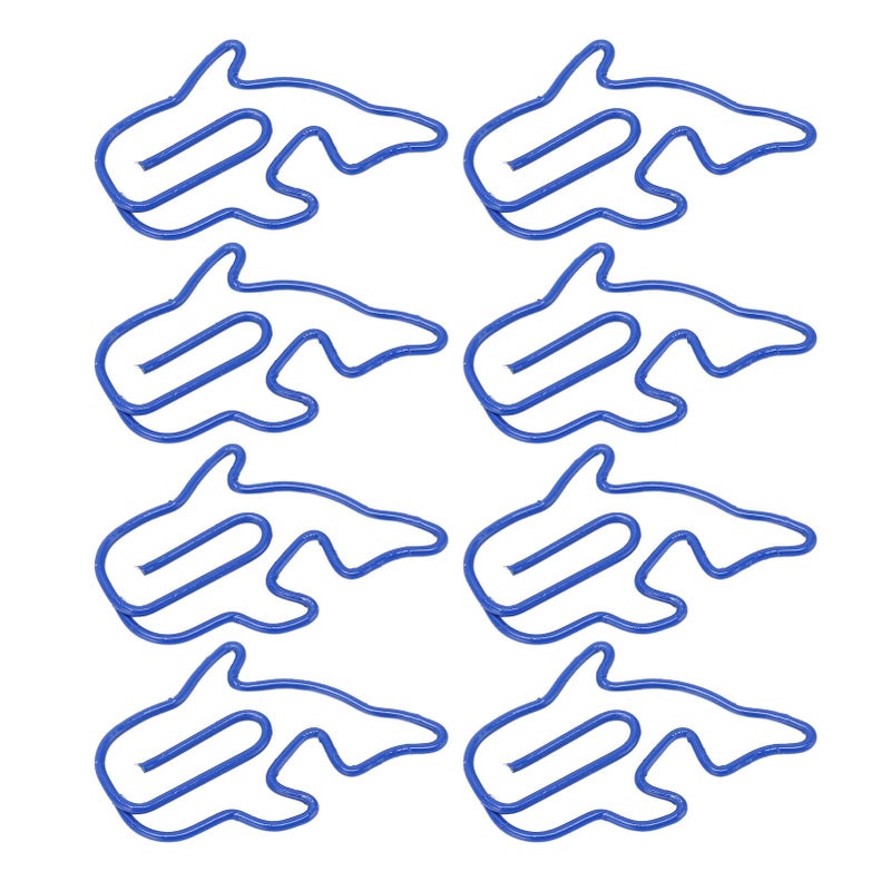Dolphin Shaped Metal Paper Clips 100Pcs Decorative For Home Office School Storage Box - Image 5