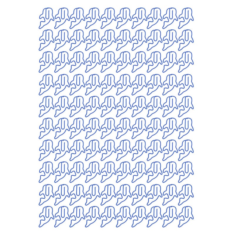 Dolphin Shaped Metal Paper Clips 100Pcs Decorative For Home Office School Storage Box - Image 2