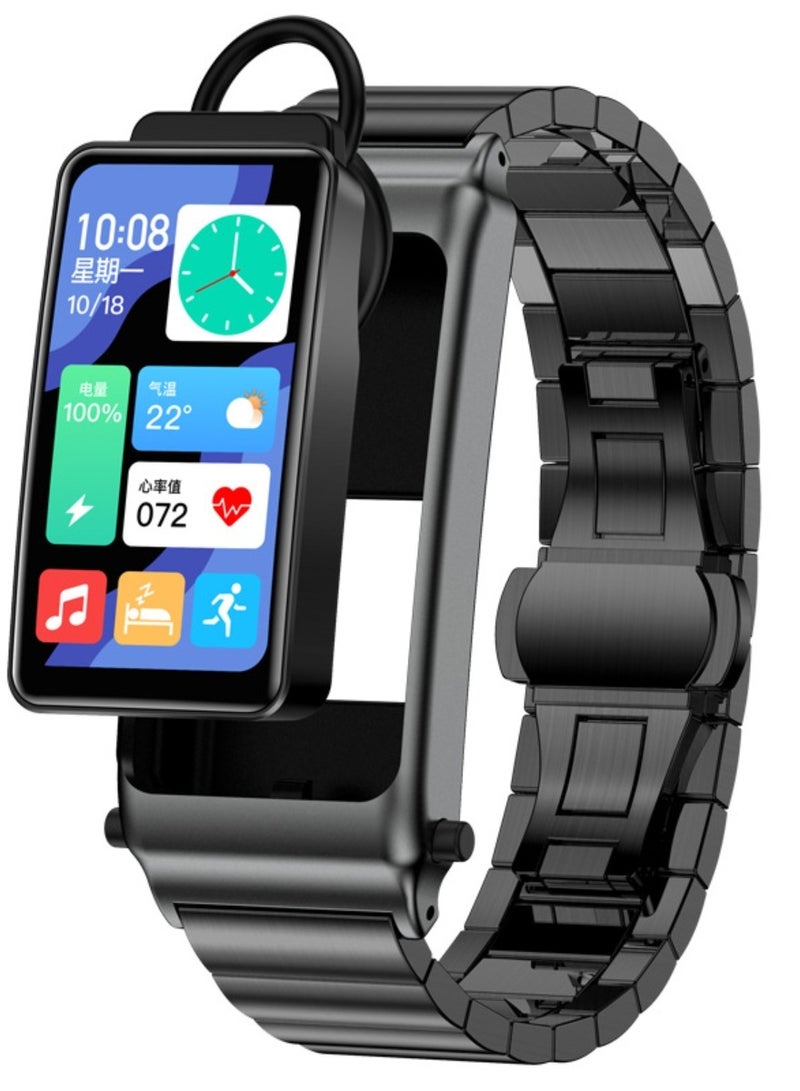 AROAQ K80 1.57 inch Blood Sugar Smart Watch TWS Headset Two-in-One Health Monitoring Body Temperature Bluetooth Call NFC Access Control Bracelet - Image 1