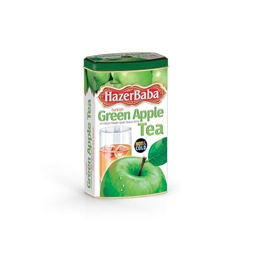 HazerBaba Hazer Baba Instant Drink Mix with Green Apple Flavor, Tin Box, Fruity Natural Powder, Quick Hot or Cold, Water Enhancer, Juice, Caffeine-Free, Halal, Vegan, Kosher, 8.8oz (250g) - Image 1