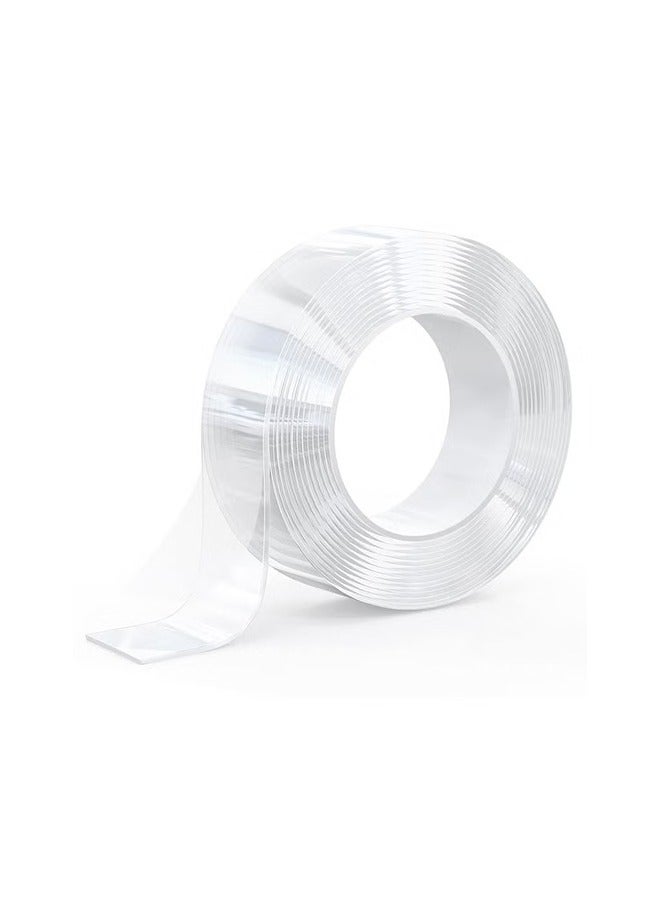 Generic Double Sided Tape Heavy Duty Traceless Removable Washable Nano Tape Gel Grip Tape, Reusable Strong Sticky Adhesive for Home, Office, and DIY Projects Transparent Mounting Tapes 50mm*3meters  - Image 1