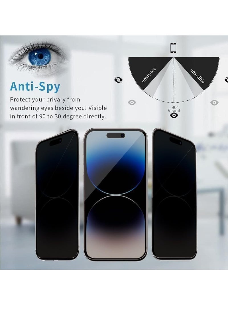 MIGOFAST Privacy Screen Protector for iPhone 15 Pro Max  Anti-Spy Tempered Glass, 9H Hardness, Scratch Resistant, Face ID Compatible iPhone 15 Pro Max - Image 4