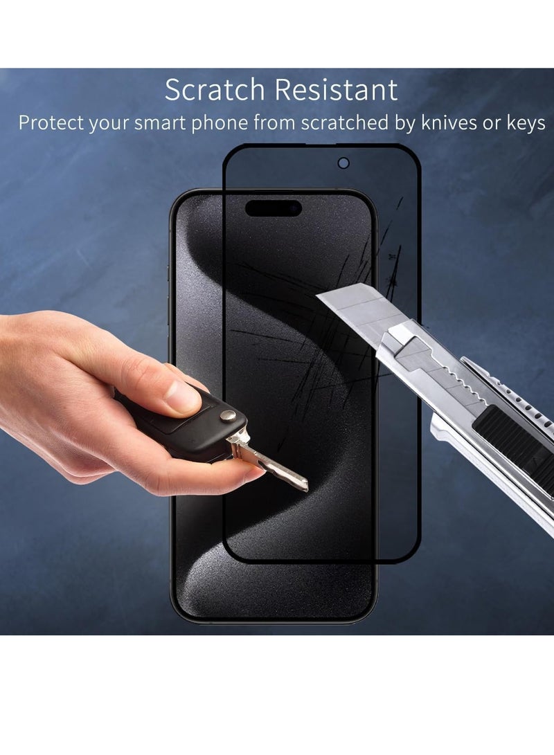 MIGOFAST Privacy Screen Protector for iPhone 15 Pro Max  Anti-Spy Tempered Glass, 9H Hardness, Scratch Resistant, Face ID Compatible iPhone 15 Pro Max - Image 5