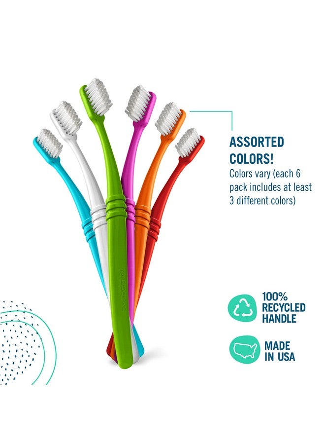 Preserve Eco Friendly Adult Toothbrushes, Made In The Usa From Recycled Plastic, Ultra Soft Bristles, Paperboard Package, Colors Vary, 6 Count - Image 4