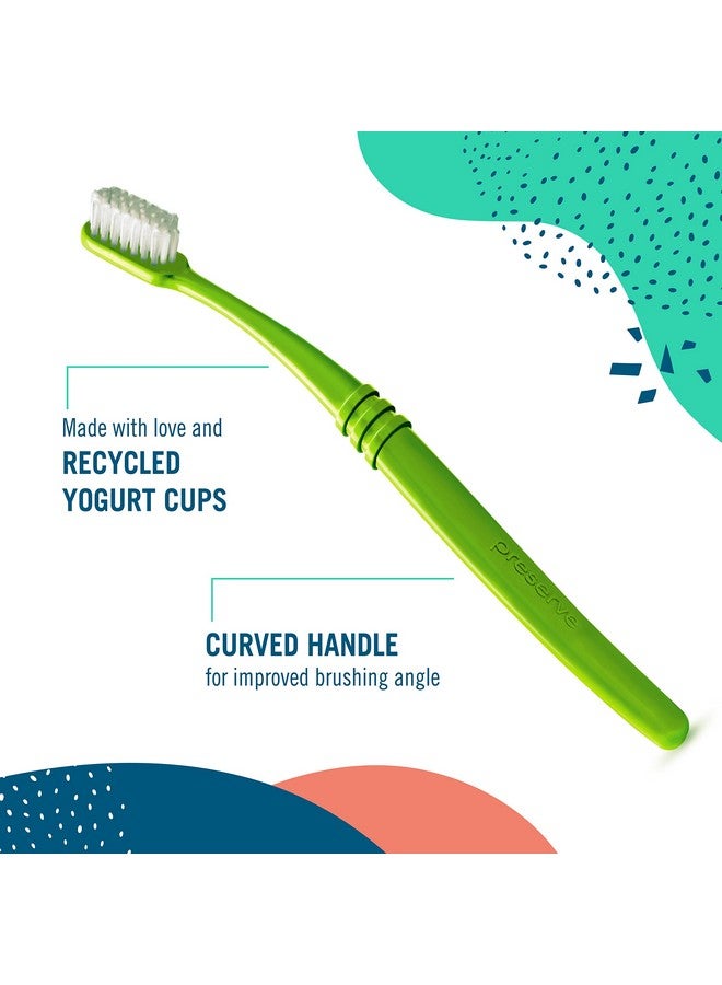 Preserve Eco Friendly Adult Toothbrushes, Made In The Usa From Recycled Plastic, Ultra Soft Bristles, Paperboard Package, Colors Vary, 6 Count - Image 2