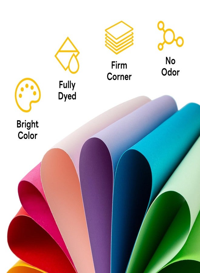 Goefun 50 Sheets Construction Paper Assorted Color Colored Cardstock - Image 3