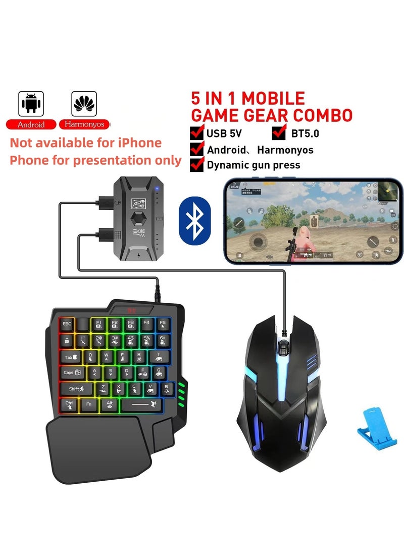Generic - Gaming Mouse 35 Keys Single Hand Gaming Keyboard Converter Set For Android PUBG - Image 1