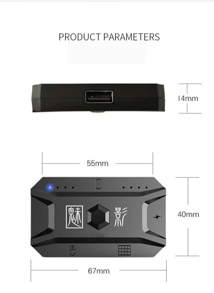 Generic - Gaming Mouse 35 Keys Single Hand Gaming Keyboard Converter Set For Android PUBG - Image 1
