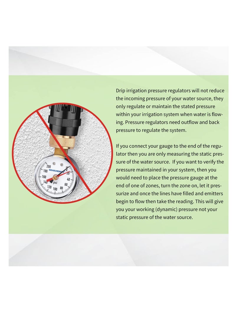 general Moistenland Pressure Regulator , Acrylonitrile Butadiene Styrene, Pressure Reducer Low Flow Valve, Great for Drip Irrigation System - Image 4
