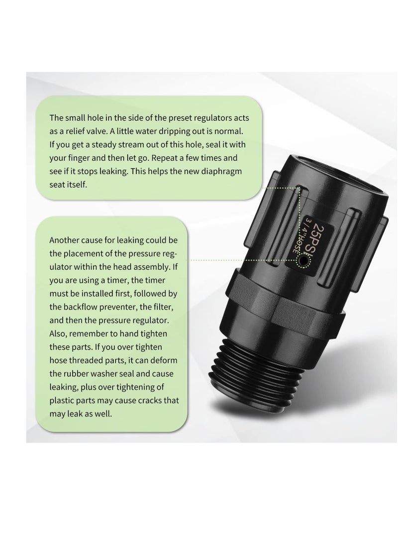 general Moistenland Pressure Regulator , Acrylonitrile Butadiene Styrene, Pressure Reducer Low Flow Valve, Great for Drip Irrigation System - Image 5