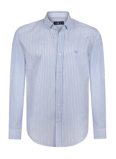 JIMMY SANDERS Linen Blend Cotton Shirt