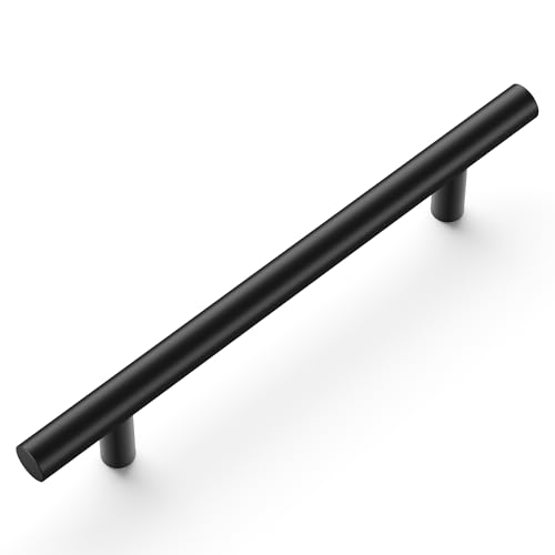 Hickory Hardware 10 Pack Kitchen Cabinet Handles, Drawer Pulls for Doors & Dresser Drawers, Hardware for Bathroom, 5-1/16 Inch (128mm) Hole Center, Matte Black, Heritage Collection - Image 2