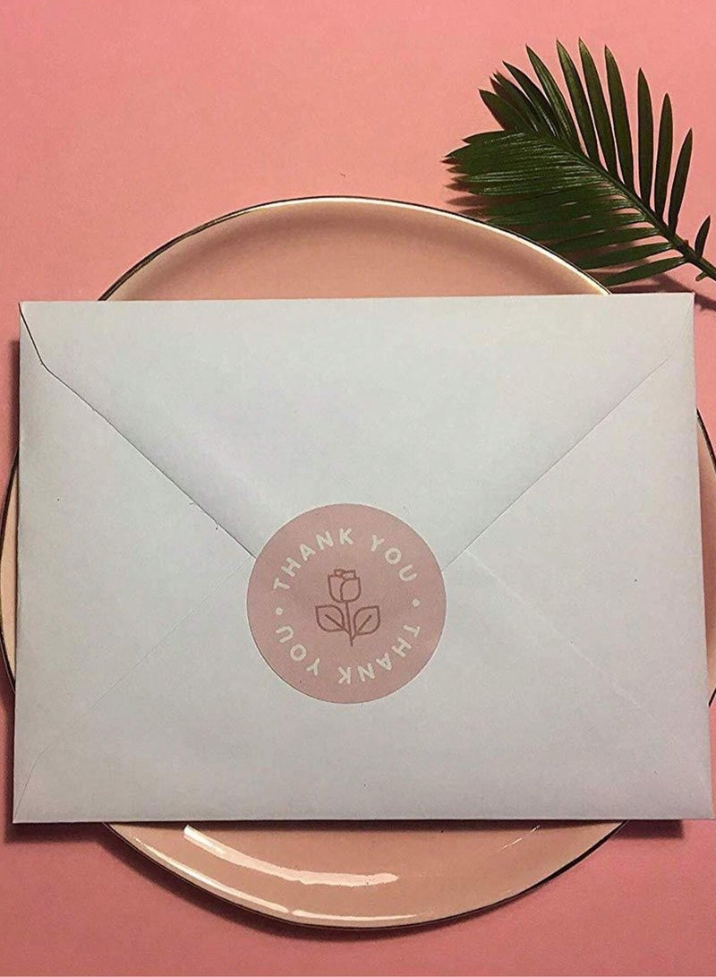 500 ملصق بعبارة شكرا لك, اربع ألوان مختلفة, مناسبة للهدايا أو أصحاب المتاجر أو الأسر المنتجة - Image 3