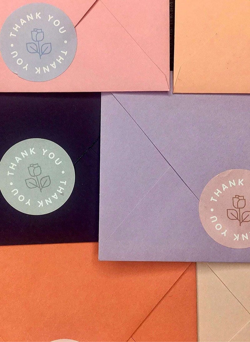 500 ملصق بعبارة شكرا لك, اربع ألوان مختلفة, مناسبة للهدايا أو أصحاب المتاجر أو الأسر المنتجة - Image 5