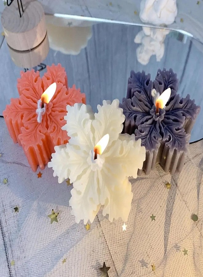 RUSTAMM Christmas Silicone Snowflake Mold Candle Soap DIY Aromatherapy Plaster Candle Decorating Mould Candy Chocolate Making Tools Home Decor 2PCS - Image 3