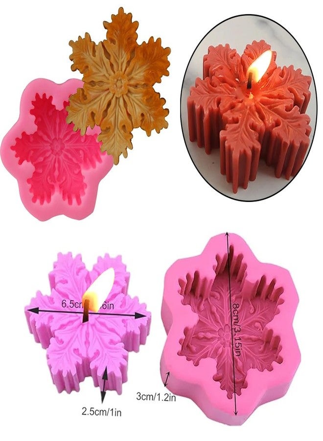 RUSTAMM Christmas Silicone Snowflake Mold Candle Soap DIY Aromatherapy Plaster Candle Decorating Mould Candy Chocolate Making Tools Home Decor 2PCS - Image 5
