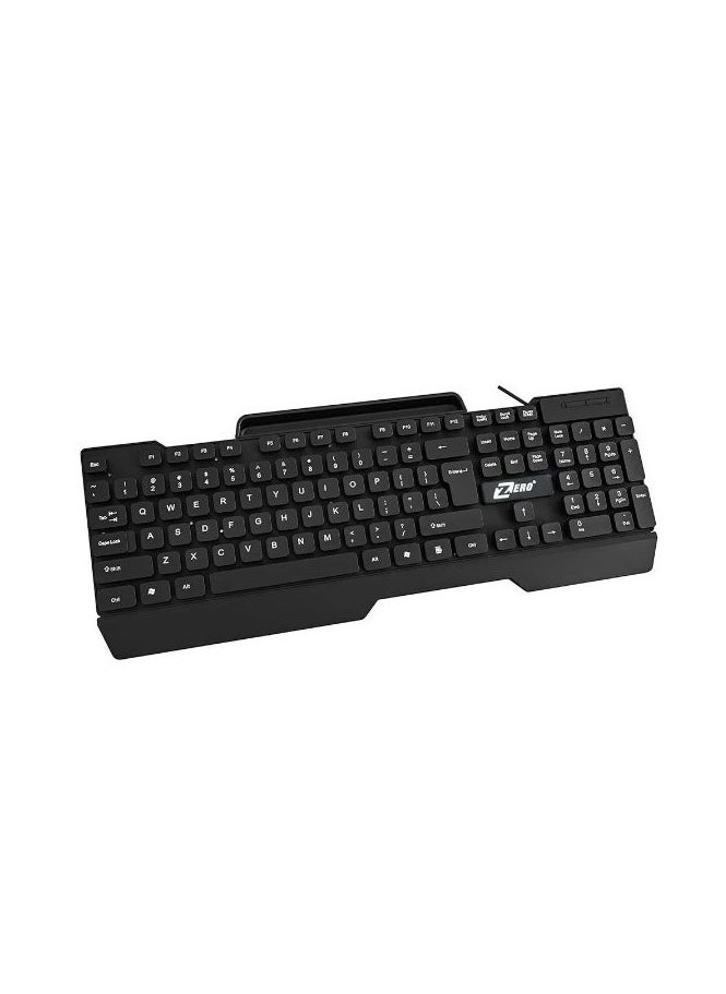 Zero Zero USB Keyboard - Model ZR-400 Black  - Image 2