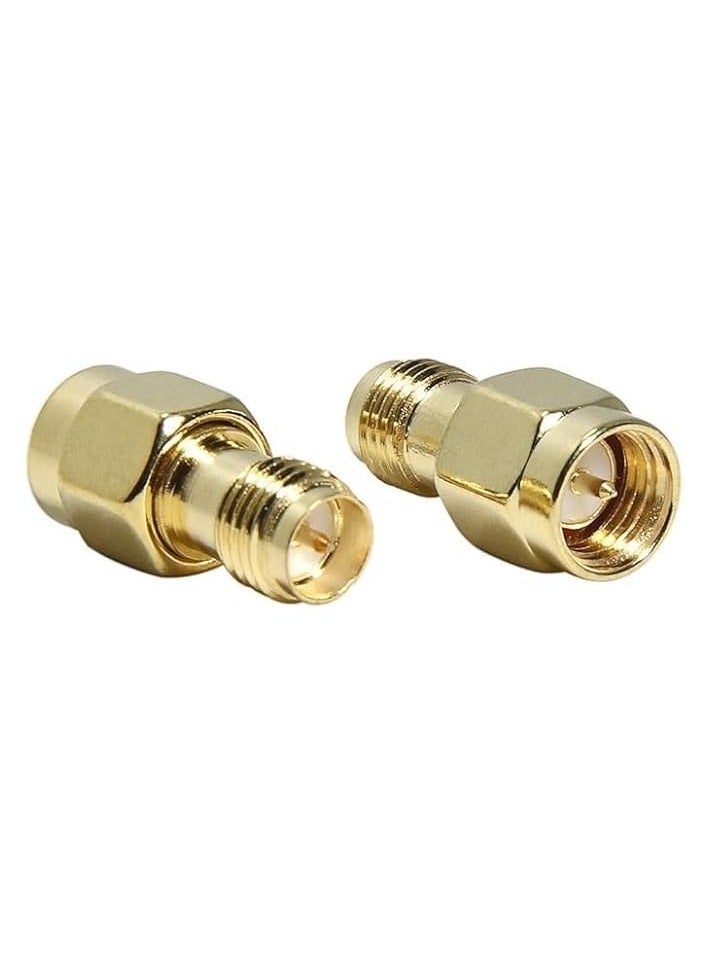 erorex SMA Male Plug to RP-SMA Female RF Straight Connector Gold Plating Adapter for Wi-Fi Antenna Repeaters Radio Signal Extension Cable (PACK OF 4） - Image 5