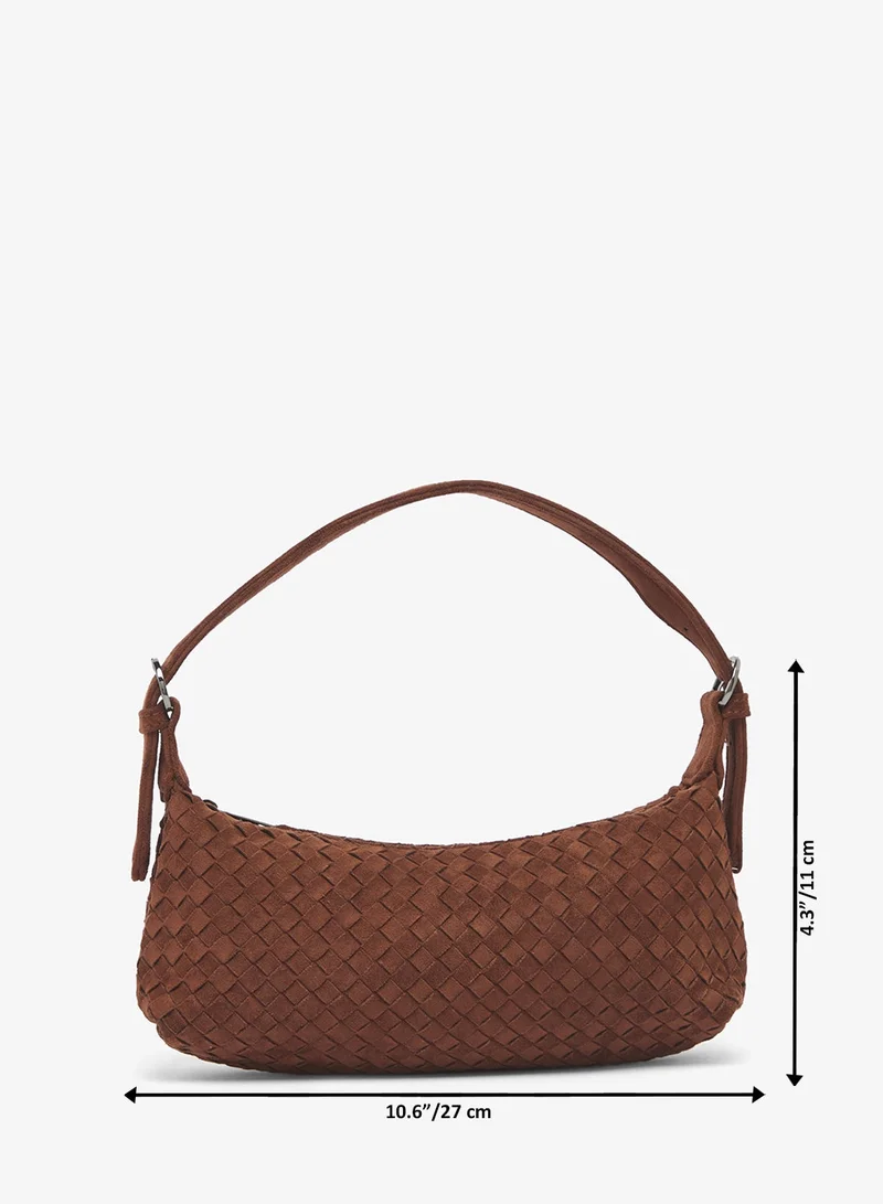 Glamorous BROWN Faux Suede Mini Shoulder Bag for Women | Best Price UAE