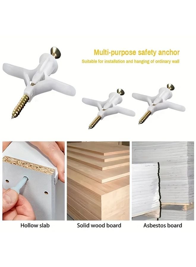 50Pcs Self Drilling Drywall Anchors Hollow Wall Plastic Anchor Screws And Hooks - Image 2