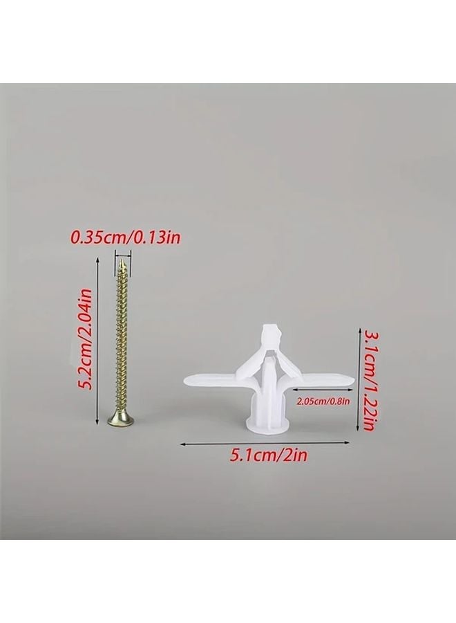 50Pcs Self Drilling Drywall Anchors Hollow Wall Plastic Anchor Screws And Hooks - Image 3