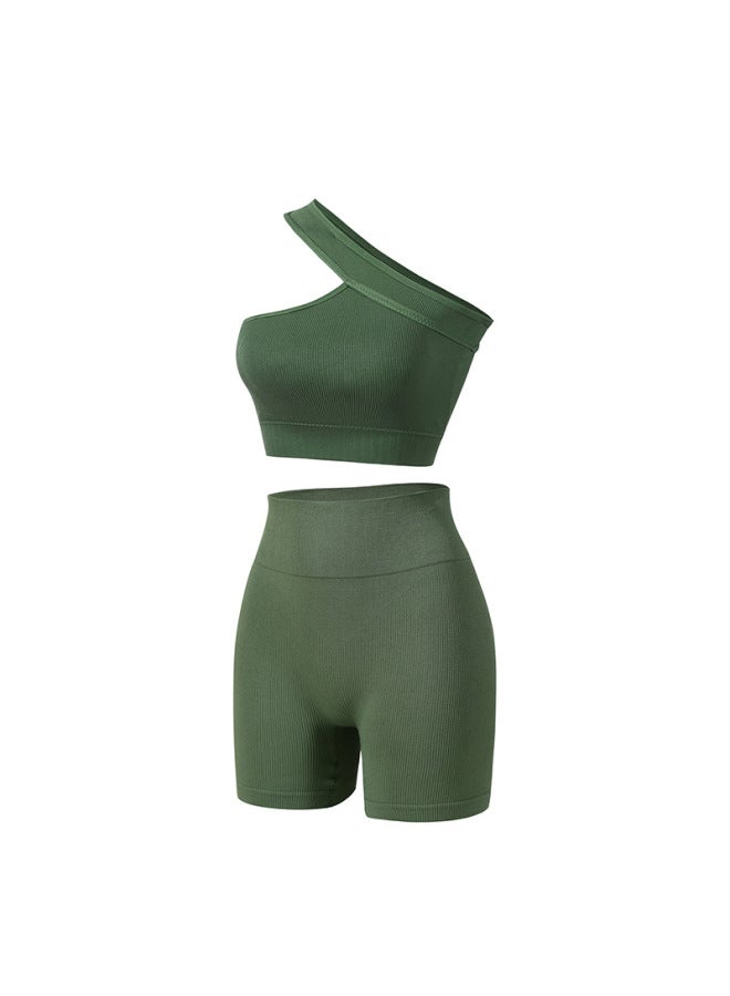 New Sports Vest Women's High-strength Shockproof Underwear Belly Contracting Hip Lifting Shorts Split Fitness Yoga Suit