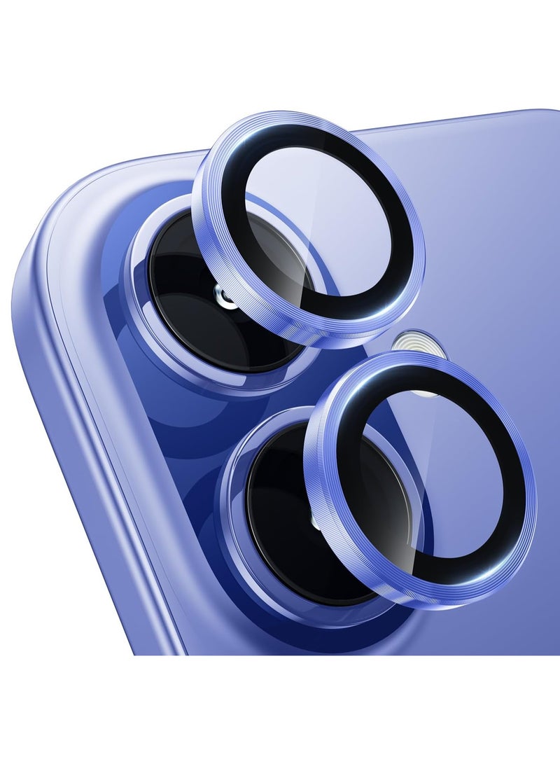 For iPhone 16 Plus/iPhone 16 Camera Lens Protector Original Shooting Model Shatterproof Ultra HD Tempered Metal Glass Camera Screen Protector Cover Film Accessories, Ultramarine Blue - Image 1