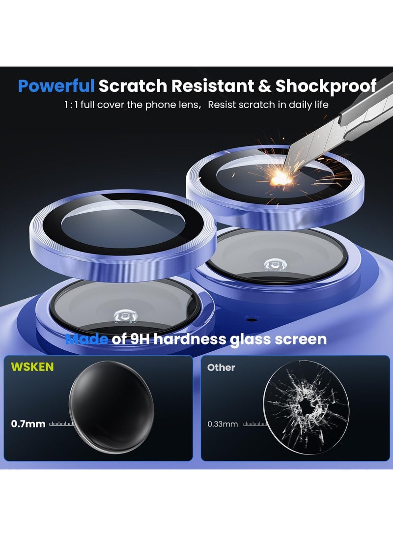 For iPhone 16 Plus/iPhone 16 Camera Lens Protector Original Shooting Model Shatterproof Ultra HD Tempered Metal Glass Camera Screen Protector Cover Film Accessories, Ultramarine Blue - Image 4