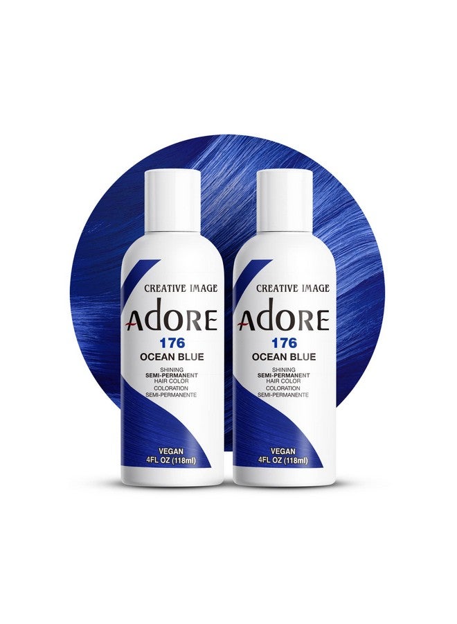 Adore Dore Semi Permanent Hair Color Vegan And Crueltyfree Hair Dye 4 Fl Oz 176 Ocean Blue (Pack Of 2) - Image 2
