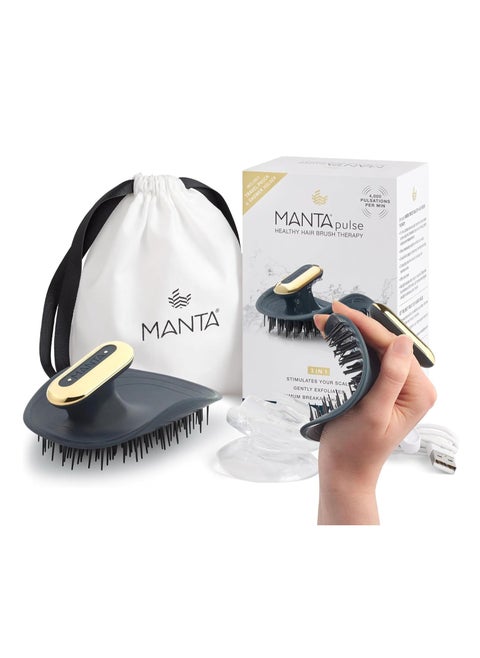 MANTA Pulse Healthy Hair Brush Therapy Deep Ocean Blue