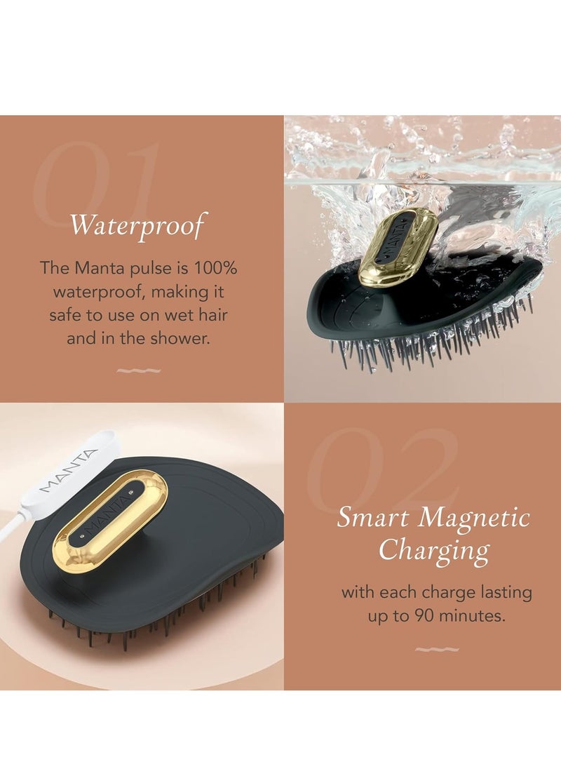 MANTA Pulse Healthy Hair Brush Therapy Deep Ocean Blue
