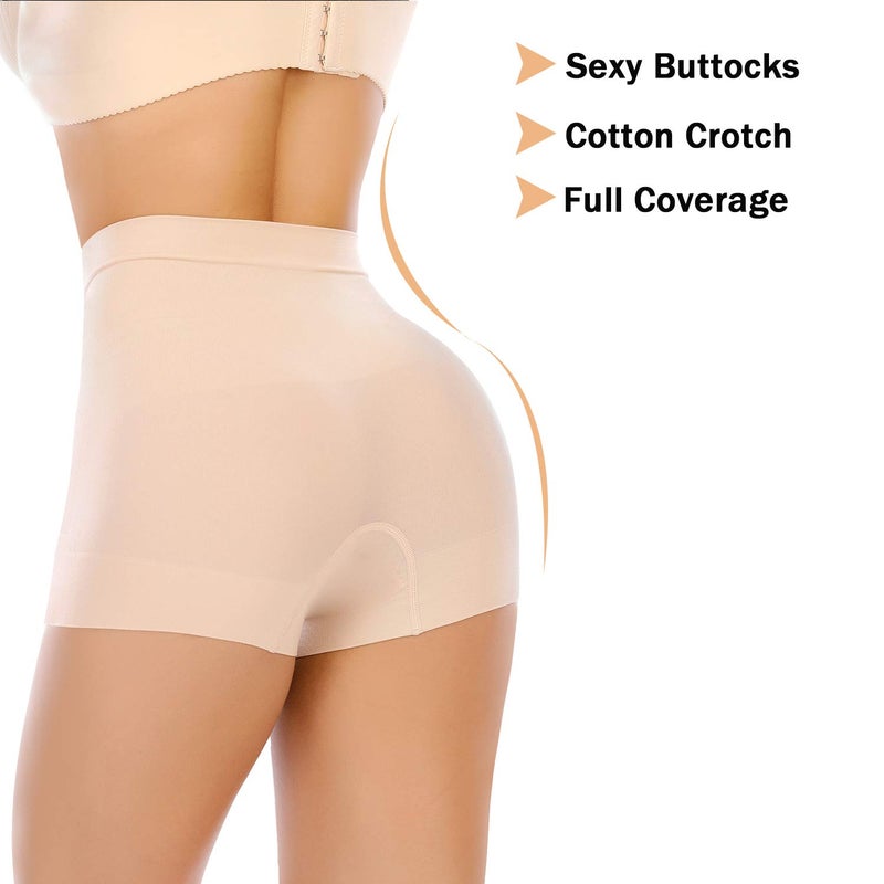 Werena Womens Seamless Shaping Boyshorts Panties Tummy Control Underwear Slimming Shapewear Slip Shorts(#A2 Beige(light Tummy Control),X-Large) - Image 5