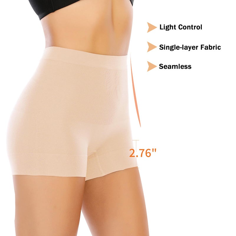 Werena Womens Seamless Shaping Boyshorts Panties Tummy Control Underwear Slimming Shapewear Slip Shorts(#A2 Beige(light Tummy Control),X-Large) - Image 4