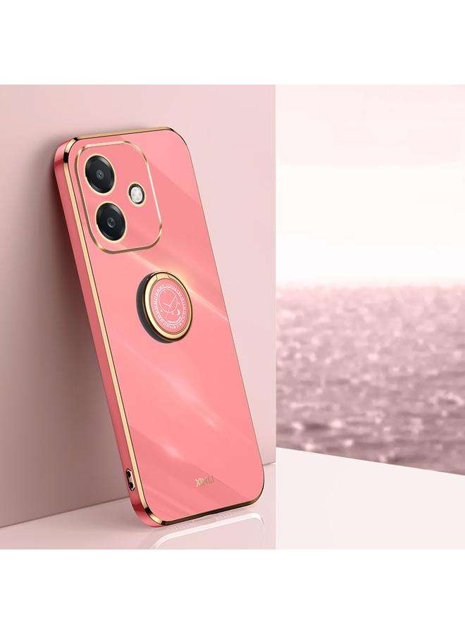 The Bros Case For OPPO A3 5G India Straight Edge 6D Electroplate TPU Phone Case with Ring Holder