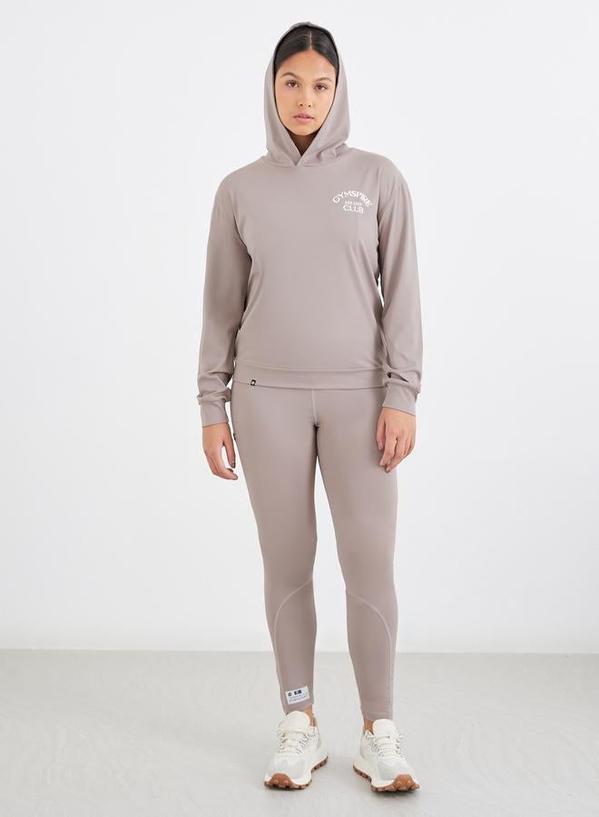 Styli Gymspire Edition - Front and Back Text Detail Long Sleeve Hooded Top - Image 2