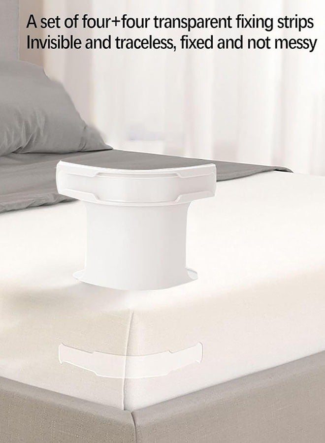 Bed Sheet Holder Set with Lock Strips, Heavy Duty Bed Sheet Fasteners, Non-Slip Lock Sheet Clips, for All Size Mattress, Blankets, Bedding (White-4pcs)  - Image 5