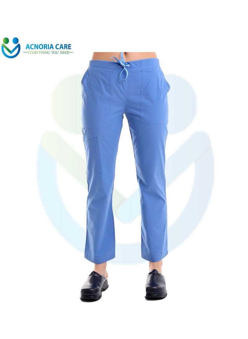 ACNORIA CARE Women's Medical Scrubs Consisting Of Two Pieces A Blouse And Pants, 35% Cotton And 65% Polyester Blue Color - Size M - From Acnoria Care - Image 3