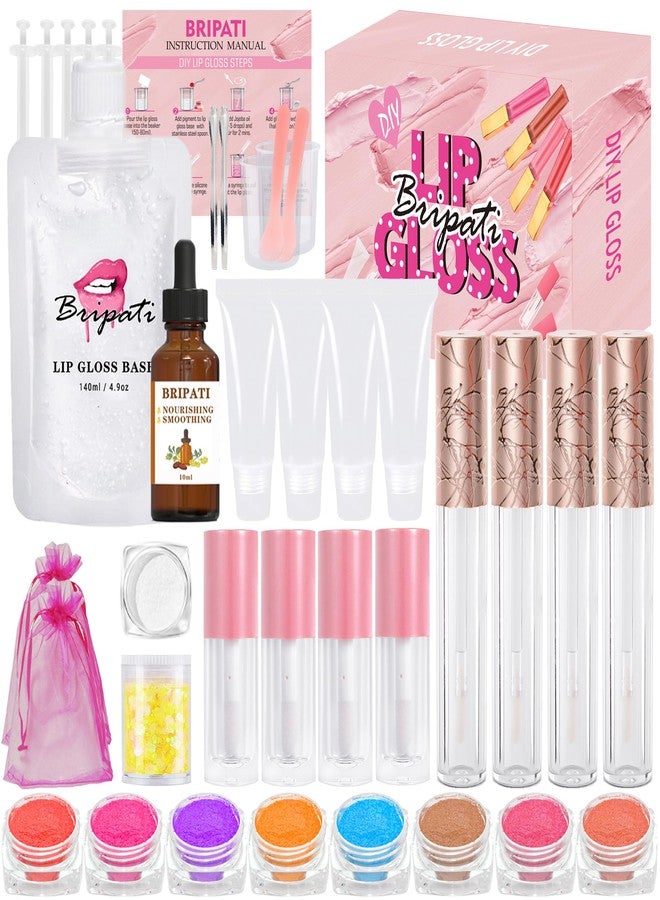 BRIPATI DIY Lip Gloss Making Kit, DIY Lip Glosses Set to Make Your Own Lip Stick, Fun Craft Makeup Lipglosses, All-Inclusive Moisturizing Handmade Lip Glaze Supplies Set for Beginner Women Girls - Image 1